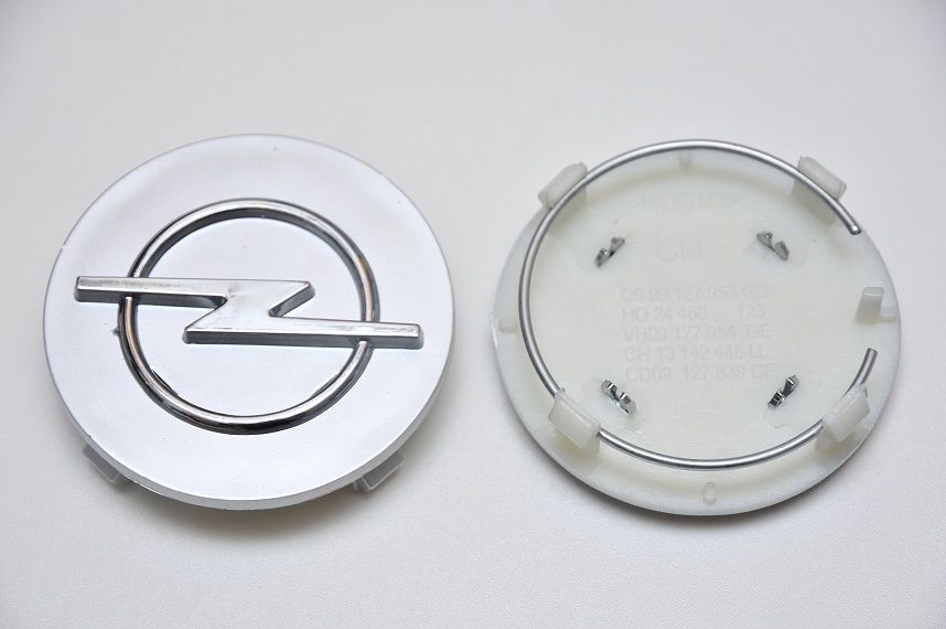 Колпачки/заглушки для дисков Opel 58мм, 60мм и 64мм Silver/black