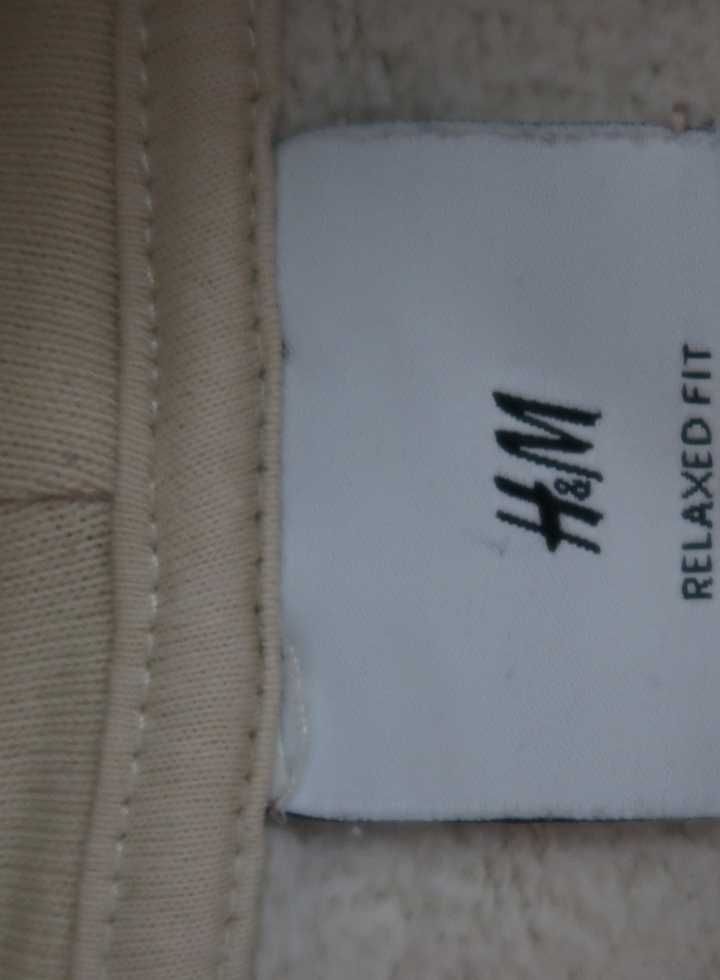 H&M kremowa bluza z kapturem męska hoodie Rozmiar XL relaxed fit