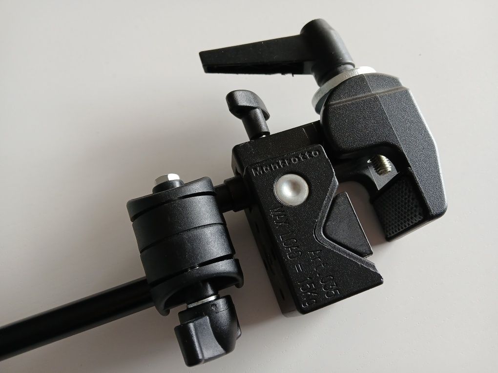Manfrotto 196AB-2 ramię mini arm + Super Clamp na aparat / projektor