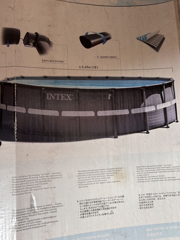 Basen intex 5.49x1.32 z pompa i filtrem posakowym. Rozkladany dwa razy