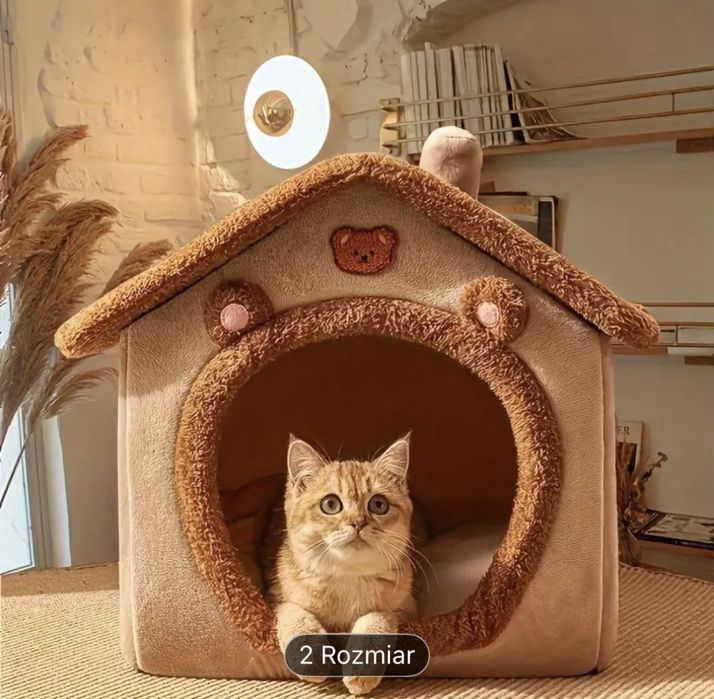 Pluszowa Buda dla psa kota domek legowisko