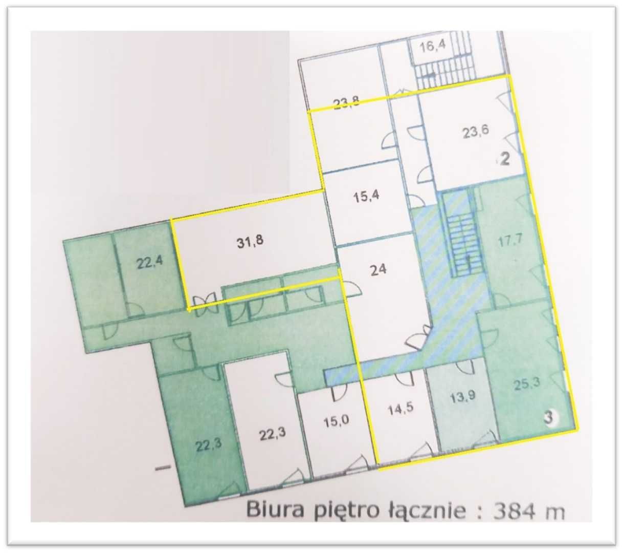 Biura od 15 m2 do 56 m2 lub łącznie 125 m2