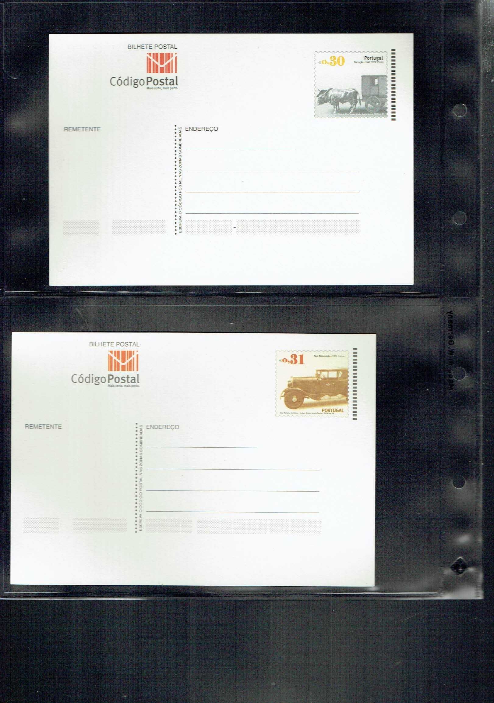 Filatelia - 50 Inteiros Postais Base diferentes (1974 a 2009)