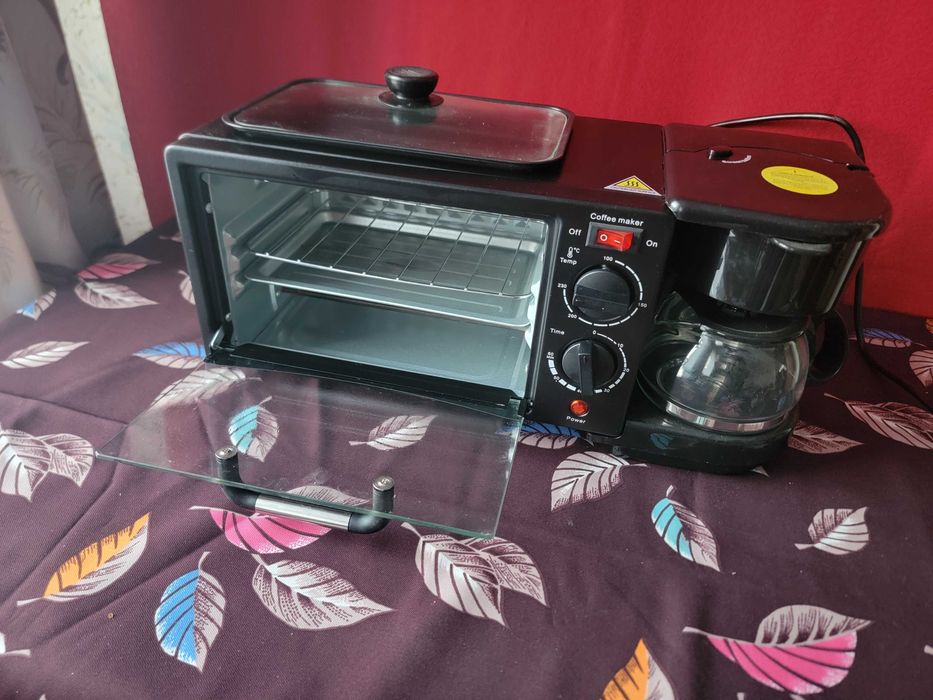 Багатофункціональна станція 3-в-1  (духовка + кавоварка + сковорідка)