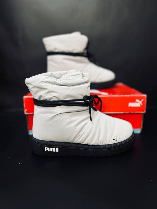Женские дутики Puma Белые сноубутсы пума жіночі сапоги Пума зимові