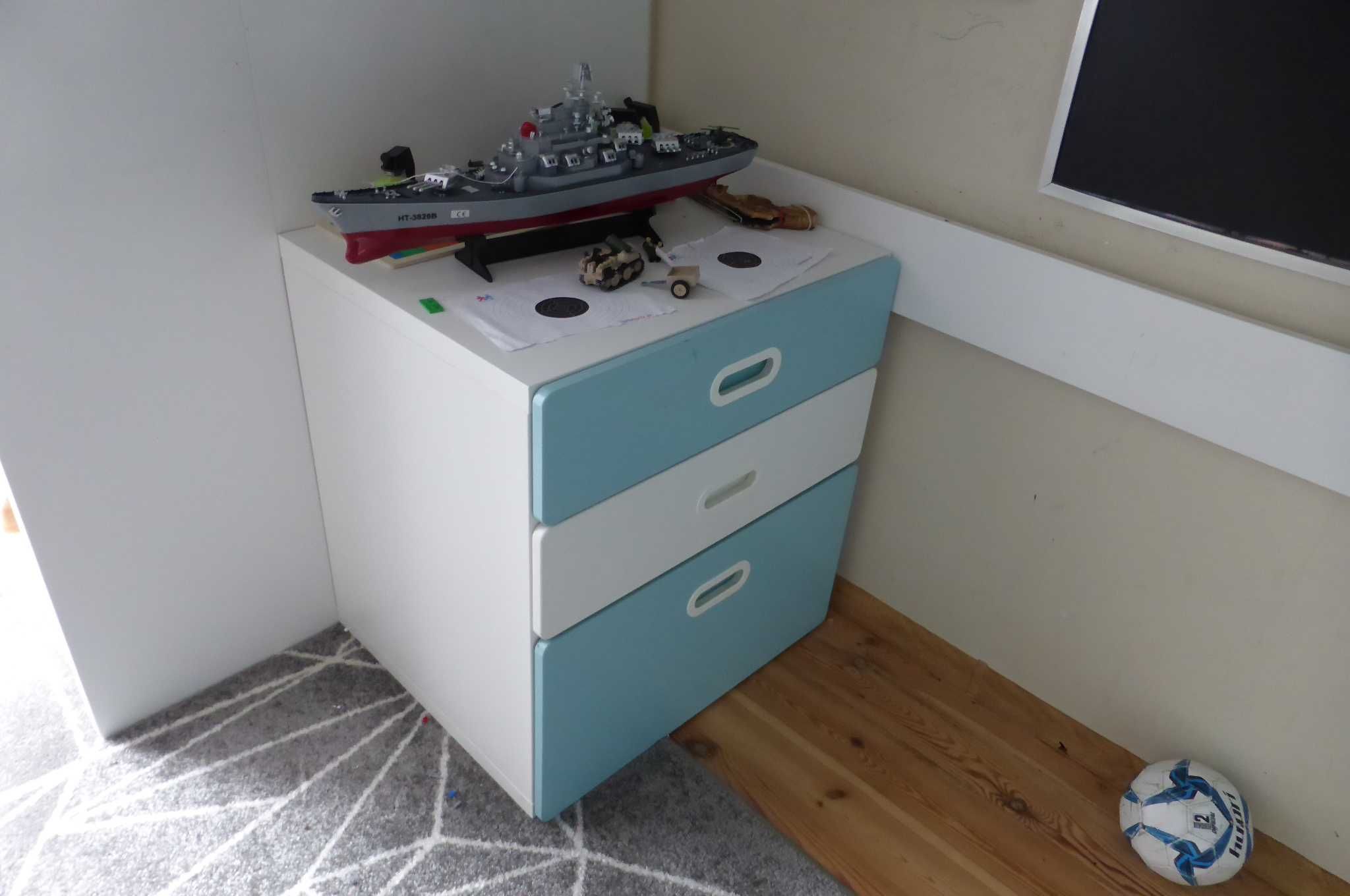 Ikea Stuva/Smastad łóżko na antresoli/biurko/szafa + komoda