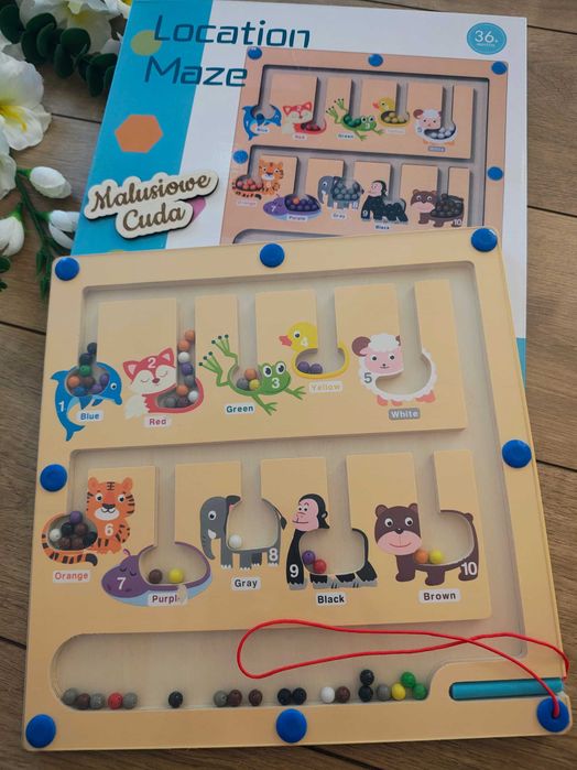 Drewniana tablica magnetyczna Nowa zwierzątka sorter