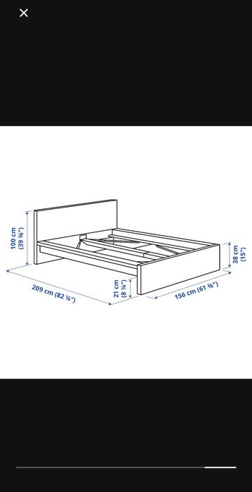 Cama Malm Ikea 140x200 Usada