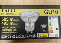 EACLL Żarówka LED GU10 5 W, 6000 K