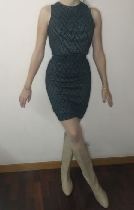 Vestido Bershka Preto e Branco