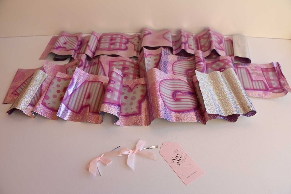 гпрлянда розтяжка дівчинка рожева на бебі шауер нова