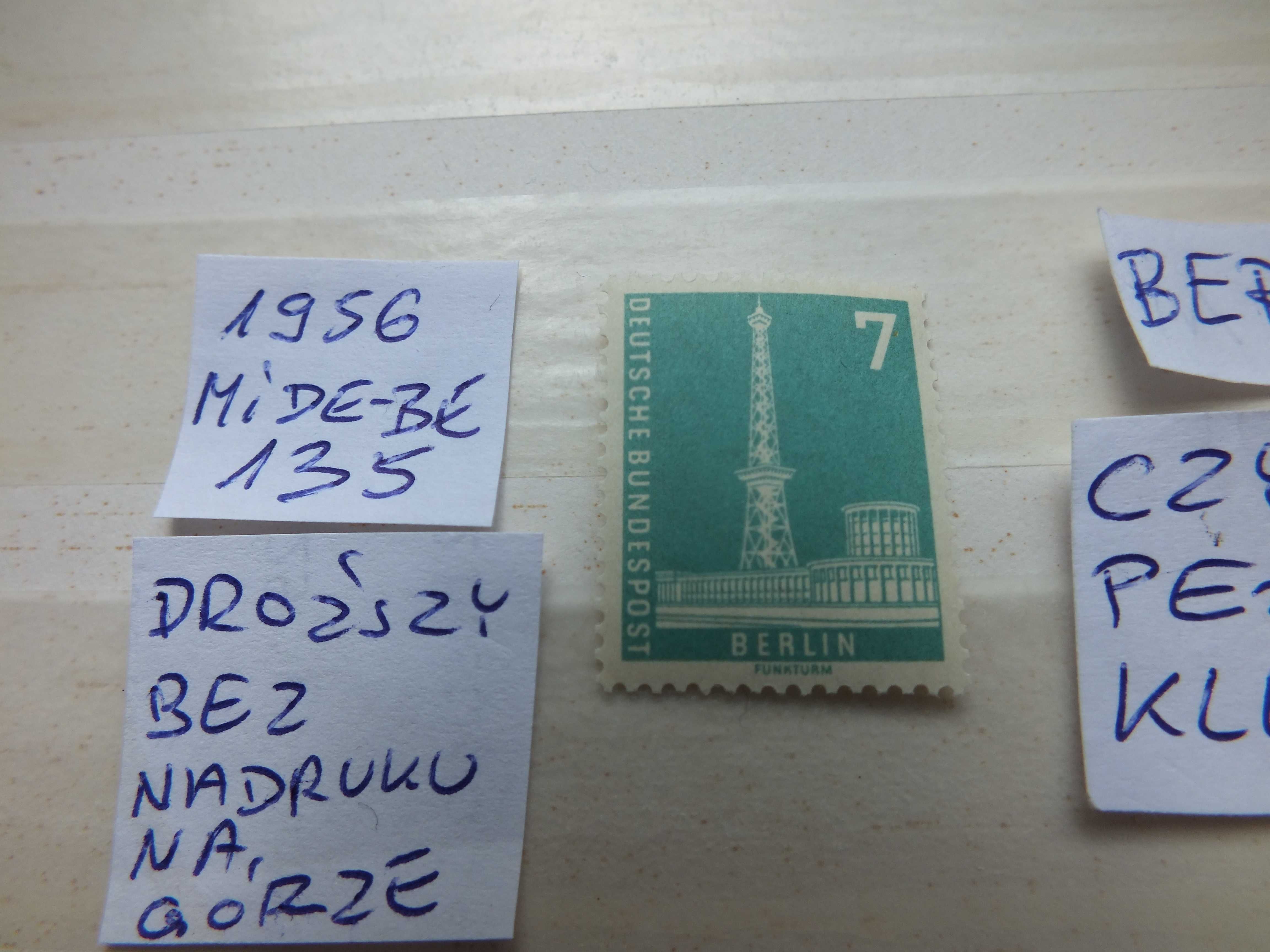 2szt. znaczki Mi135 BERLIN 1956r. Niemcy RFN BRD BUDOWLE czyste **