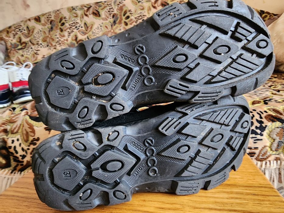 Зимові ботинки, черевики ecco, оригінал, натуральна замша, текстиль