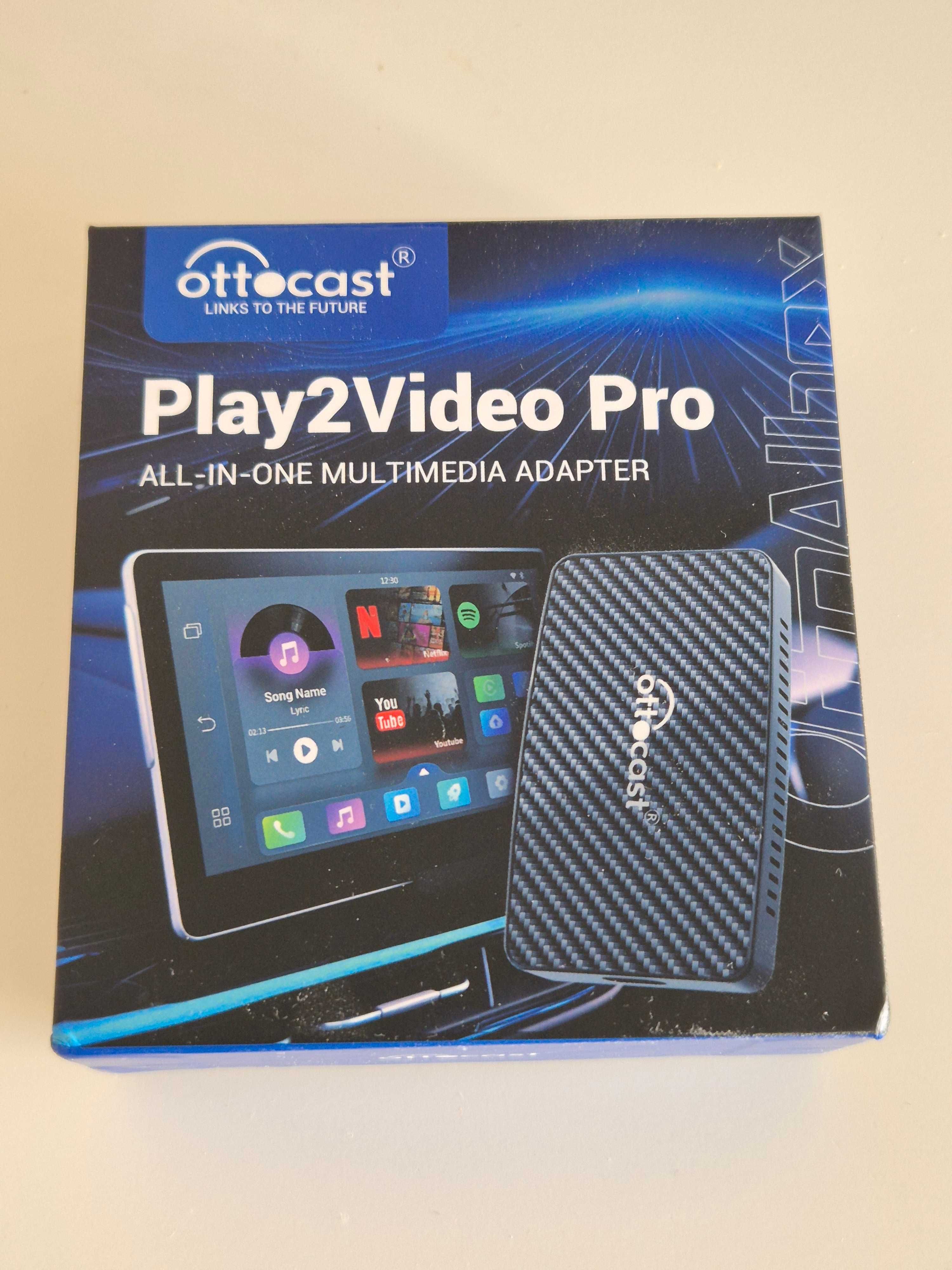 Adaptador Ottocast Play2Video Pro Wireless CarPlay/Android Auto
