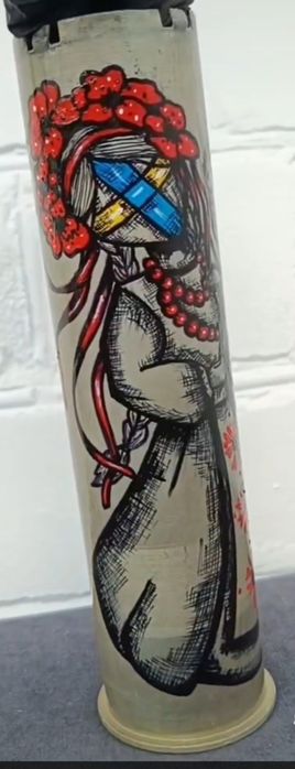 Тубус.Авіаційна гільза з ручним розписом