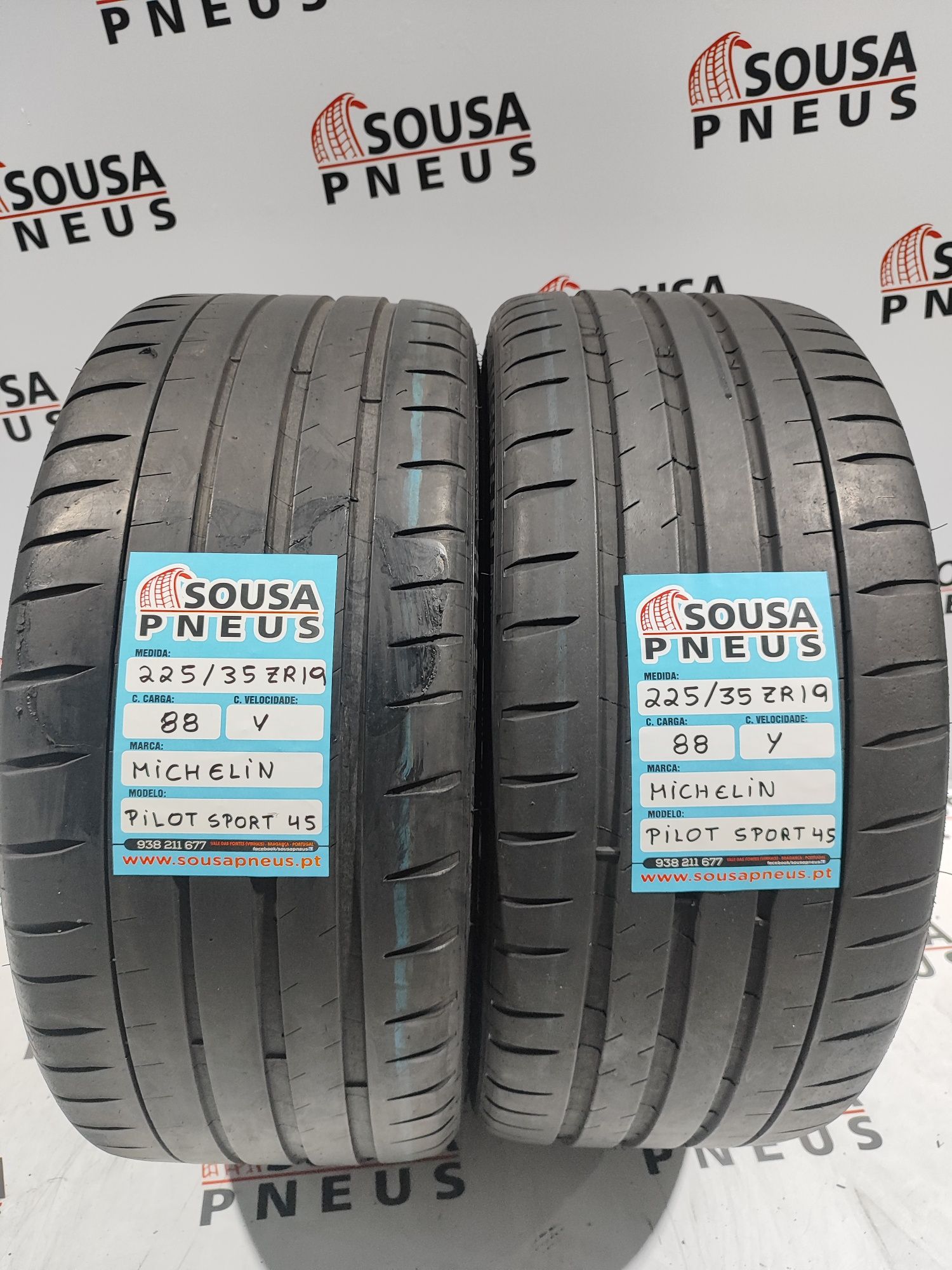 2 pneus semi novos 225-35R19 Michelin - Oferta dos portes