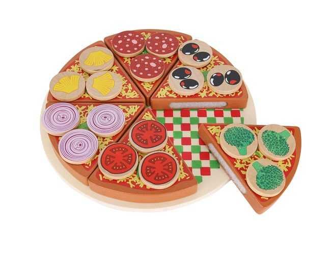 Pizza drewniana - zestaw do zabawy dla dzieci ZDR9005