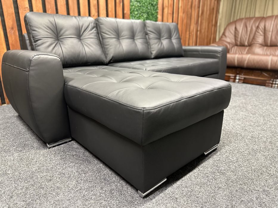 Новий шкіряний диван. Кожаный уголок. Німеччина. Натуральна шкіра.