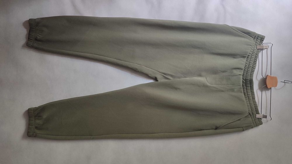 Spodnie dresowe plus size długie nogawki sportowe khaki