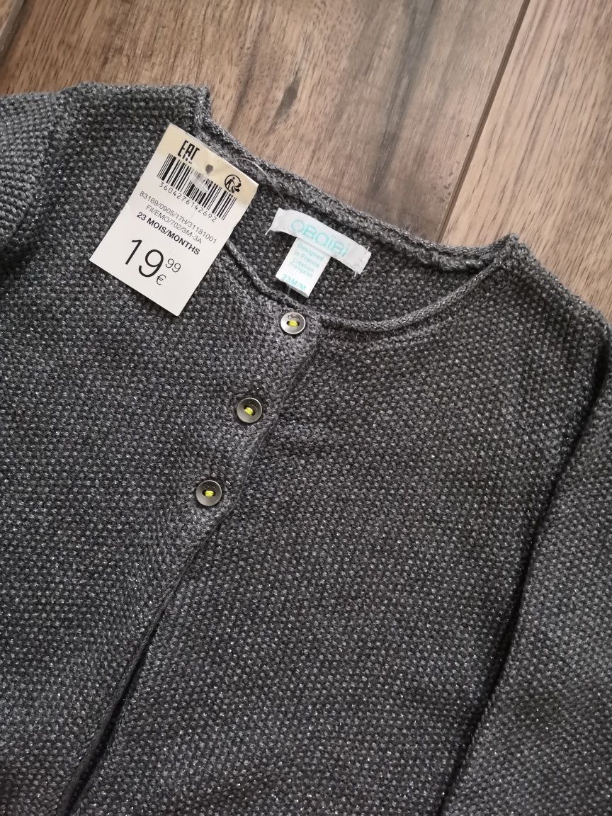 Eleganckie sweterki Obaibi i Hm - roz. 92 - Komplet