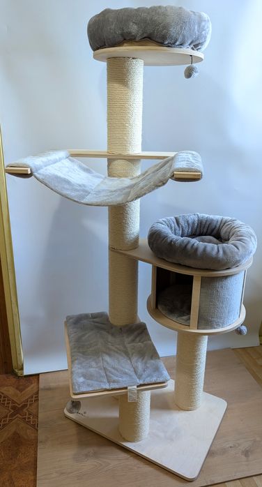 Natural Paradise Drapak dla Kota Magnolia XL Jasnoszary 175cm WIELKI U