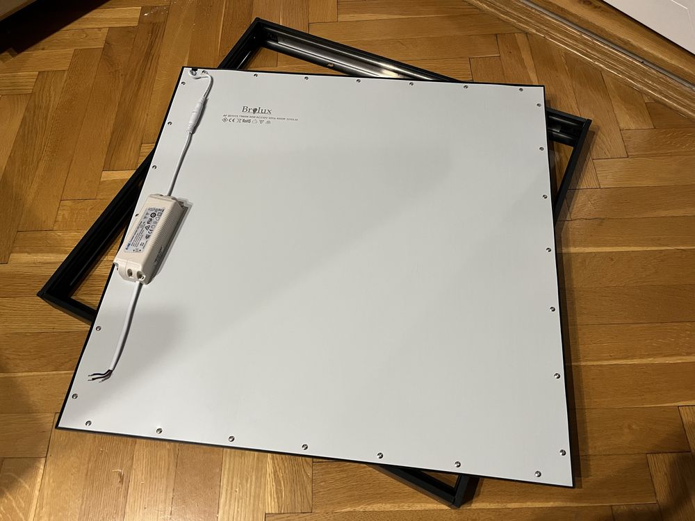 Brilux plafon czarny Led 4000K, 40W slim