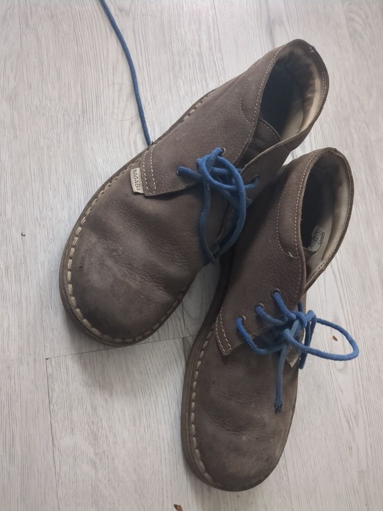 Skórzane buty retro vintage brązowe, 39 nagaba