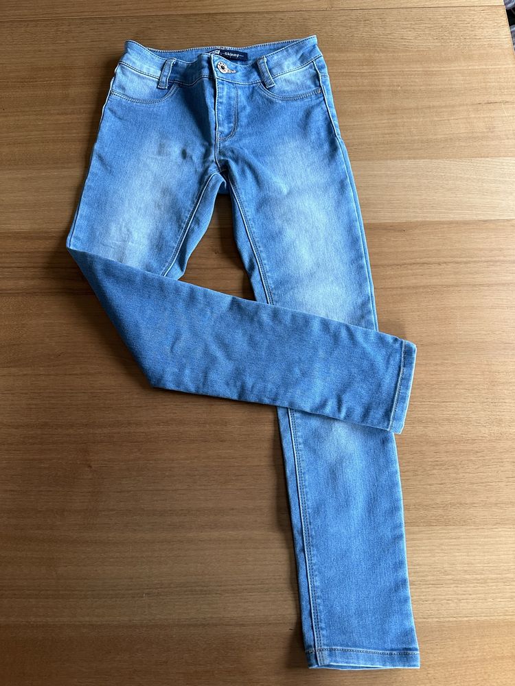 Spodnie jeansowe jeansy 10 lat skinny fit rurki wąskie Wwa