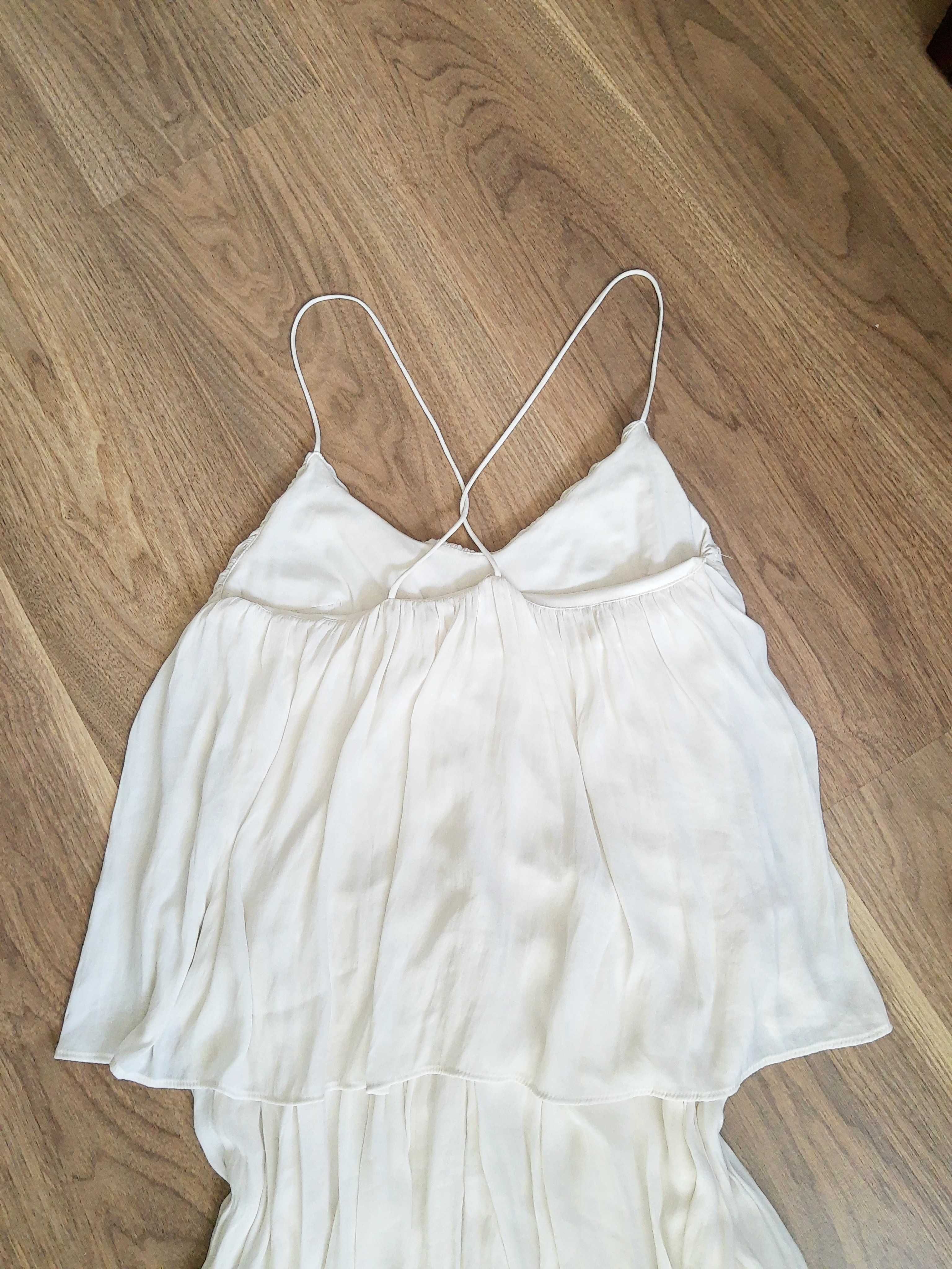 Sukienka koktajlowa Zara Basic maxi viralowa w stylu boho