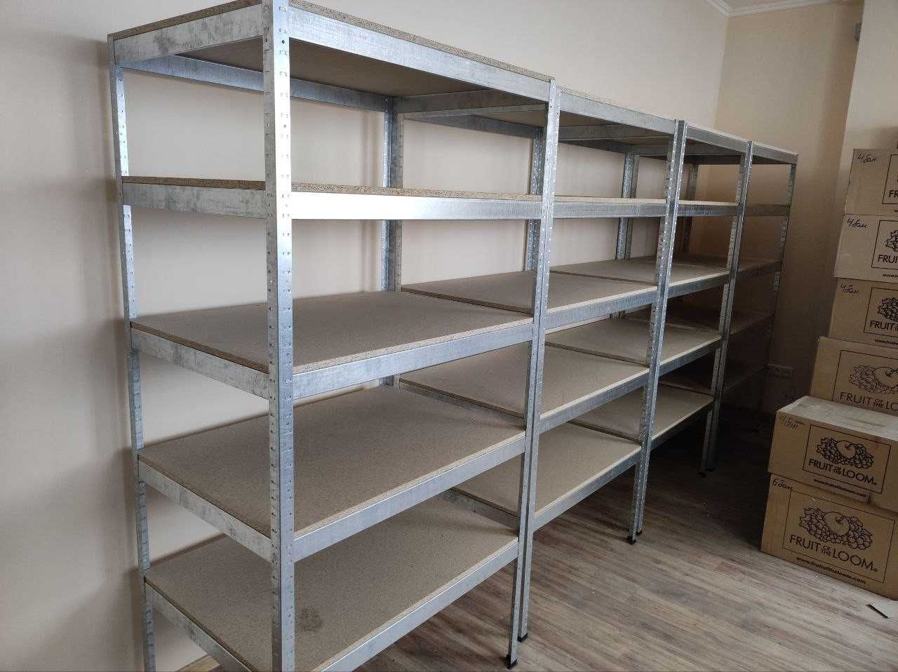 Стелаж металевий з полицями ДСП/метал для магазину, складу, офісу