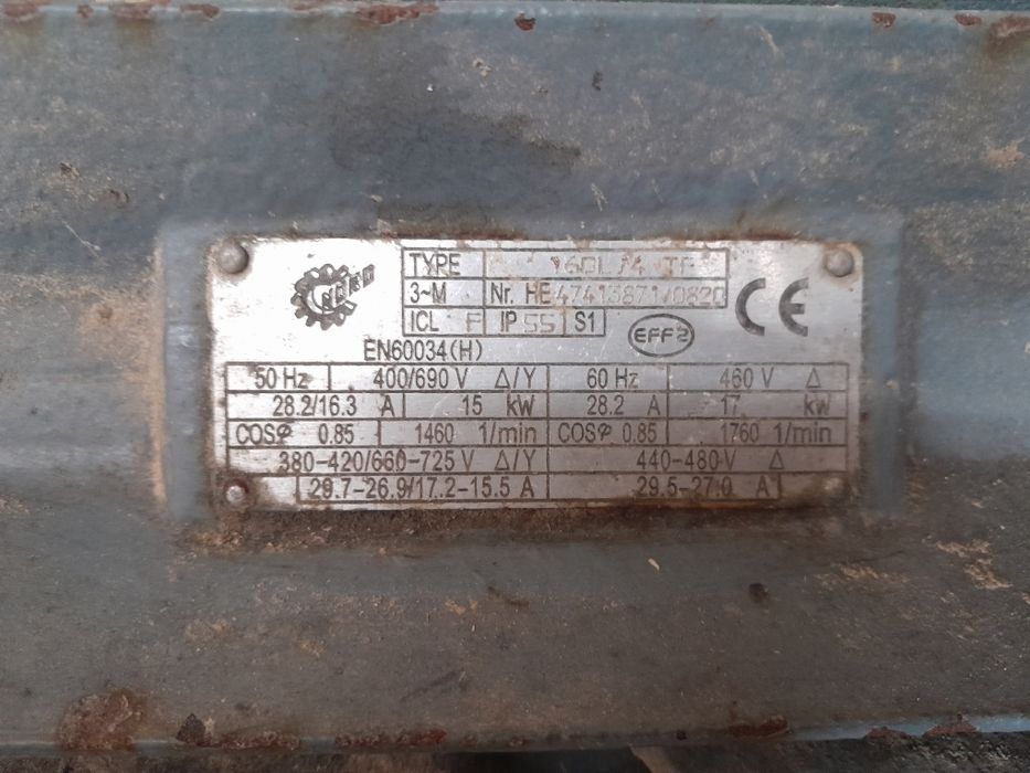 Silnik 15KW przekladnia motoreduktor