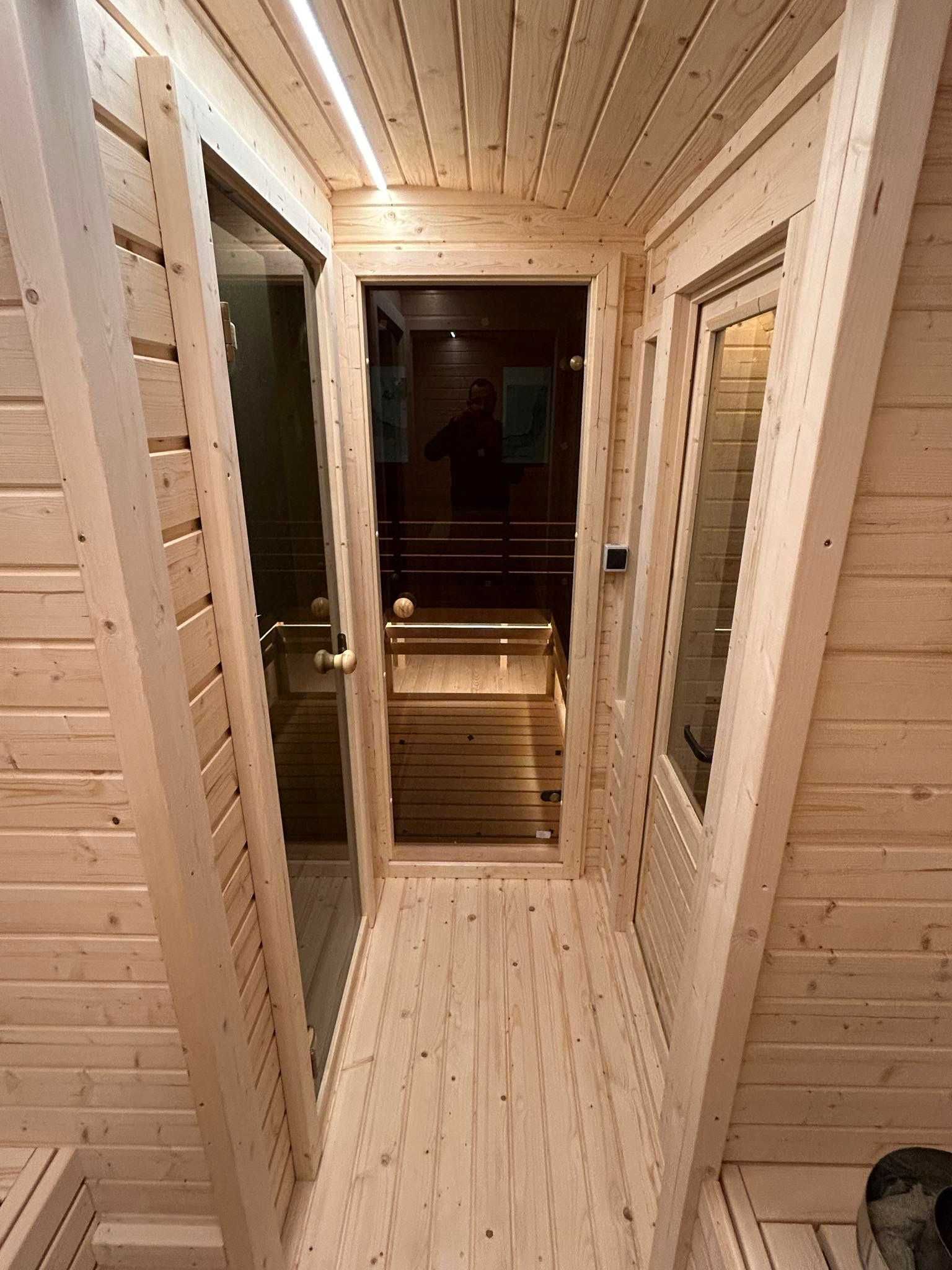Sauna Kwadro 600cm z Prysznicem Przebieralnia Sauna Ogrodowa - Prod.LT