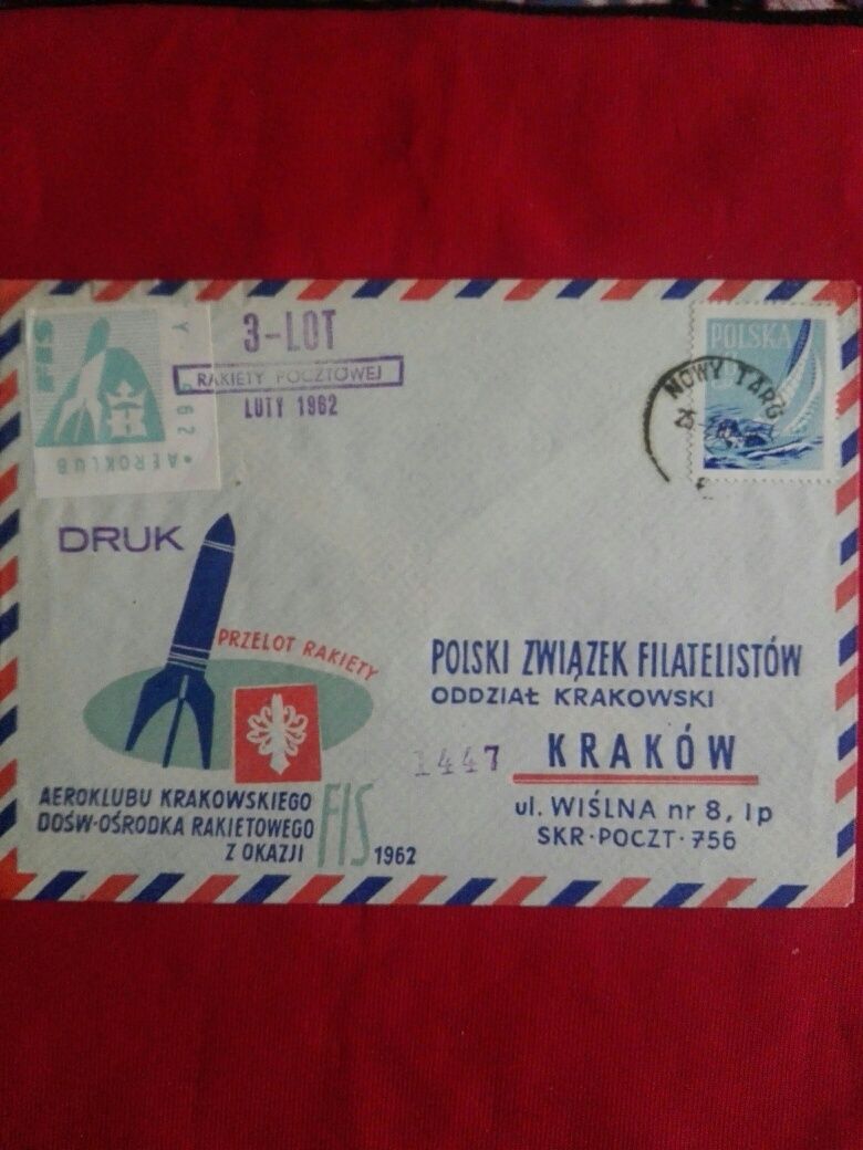 Poczta rakietowa rok 1962 - 2 koperty.