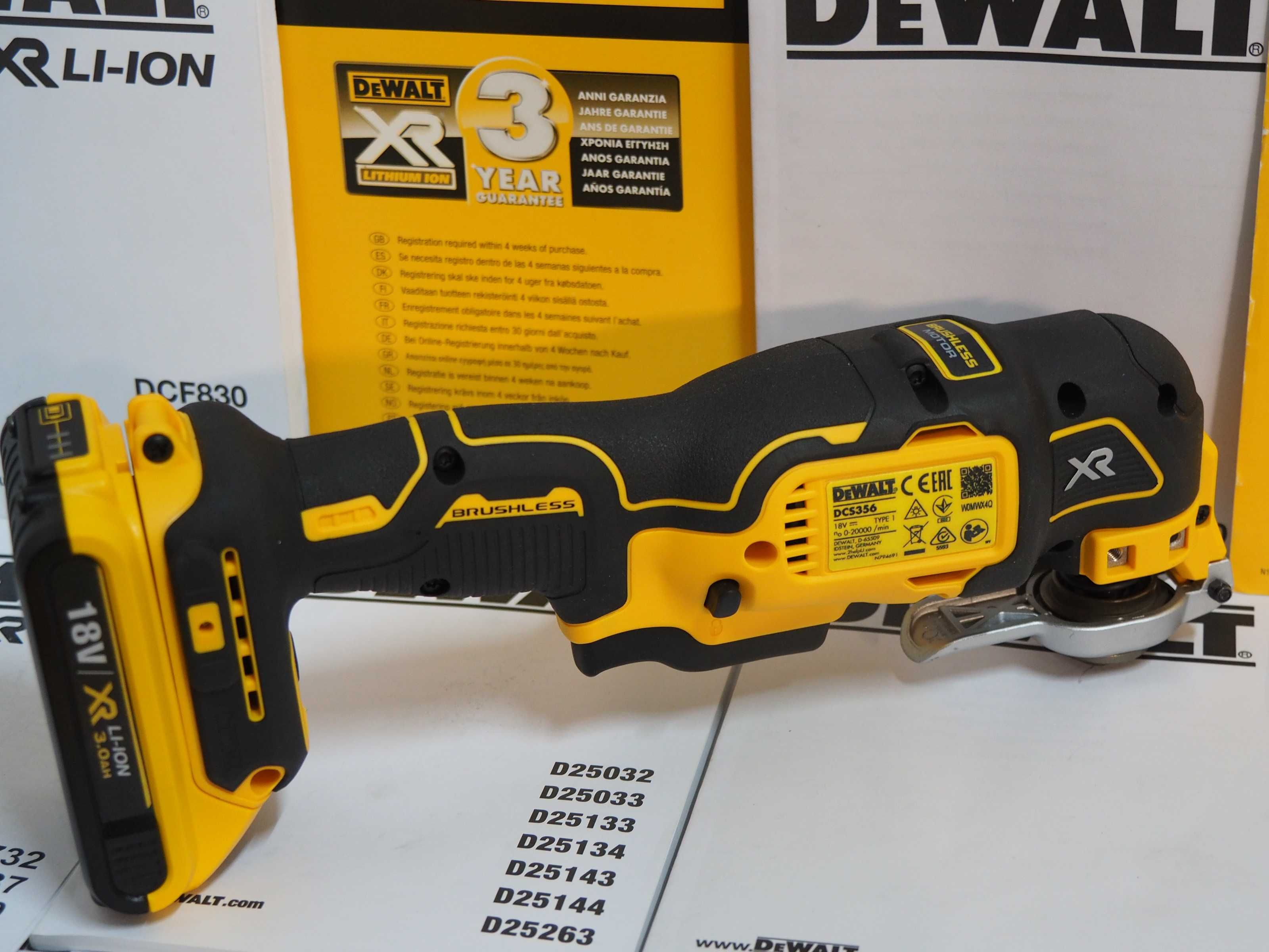 Zestaw DEWALT DCS 356 multimaster wielofunkcyjna szlifierka 18v 3ah