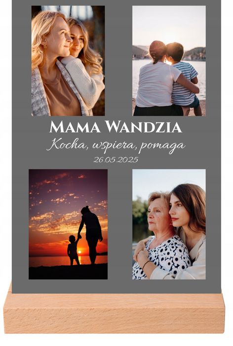 Tabliczka Statuetka na Dzień Mamy Najlepsza Mama + Imię Zdjęcia