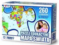 Puzzle 260 Edukacyjne Mapa Świata, Zachem