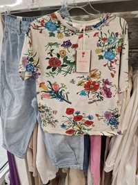 Italy mega bluzka Mihos kwiaty