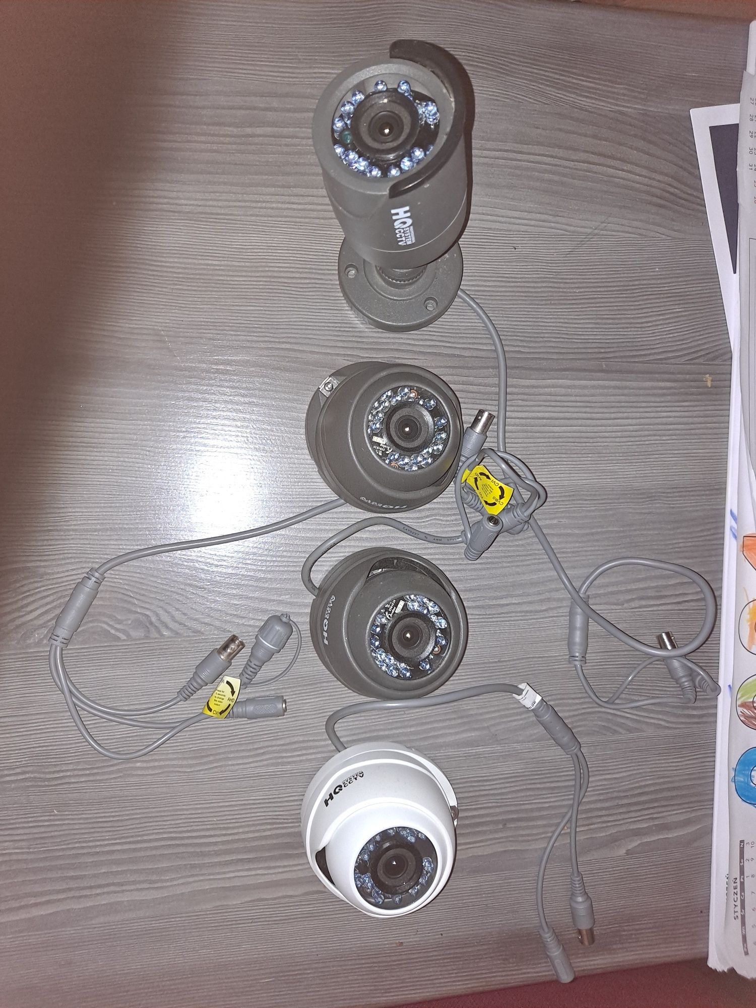 Kamery do monitoringu HQ CCTV color wraz z dyskiem