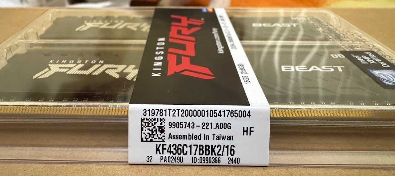 Оперативна пам'ять Kingston Fury DDR4-3600 16384 MB PC4-28800 (2x8192)