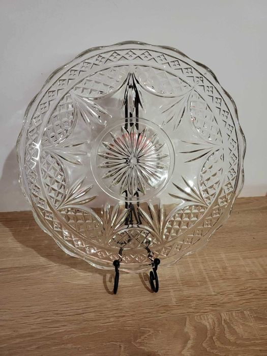 Patera szklana kryształowa