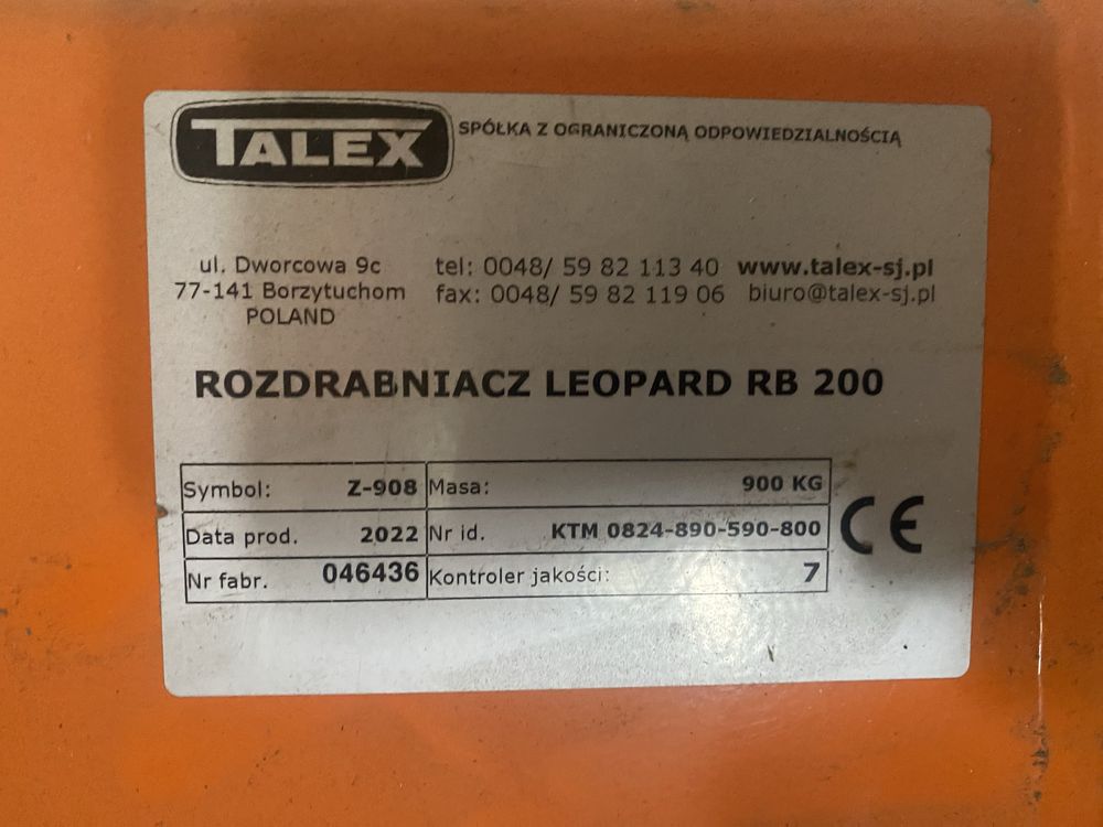 Mulczer kosiarka talex leopard RB200