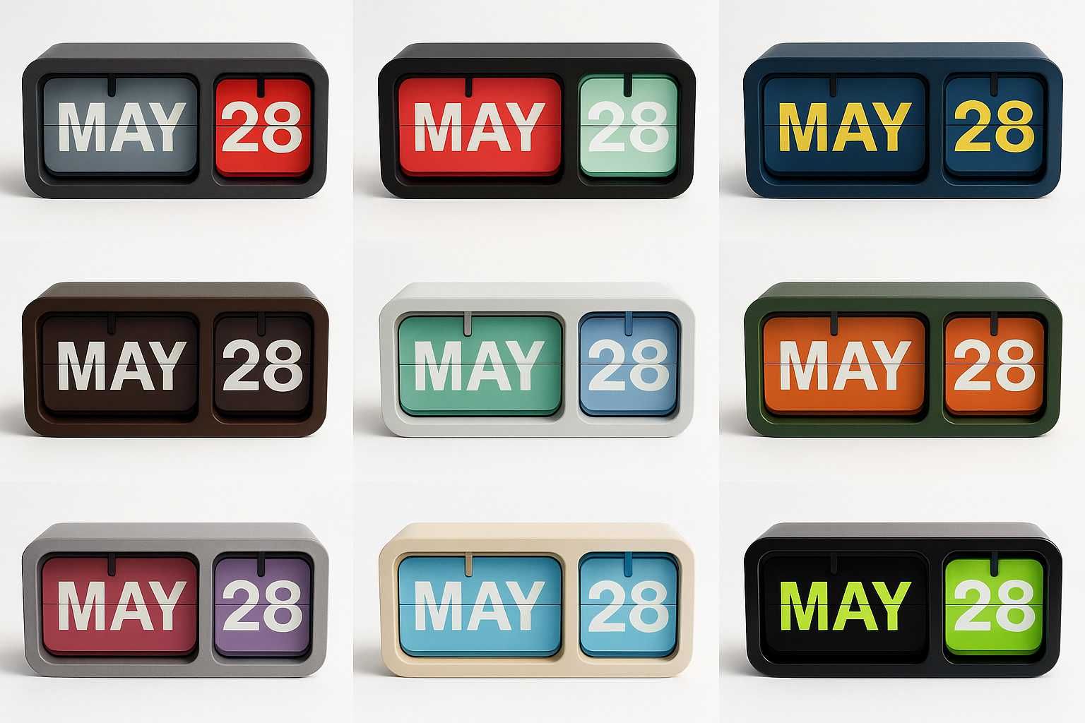 Calendário rotativo manual