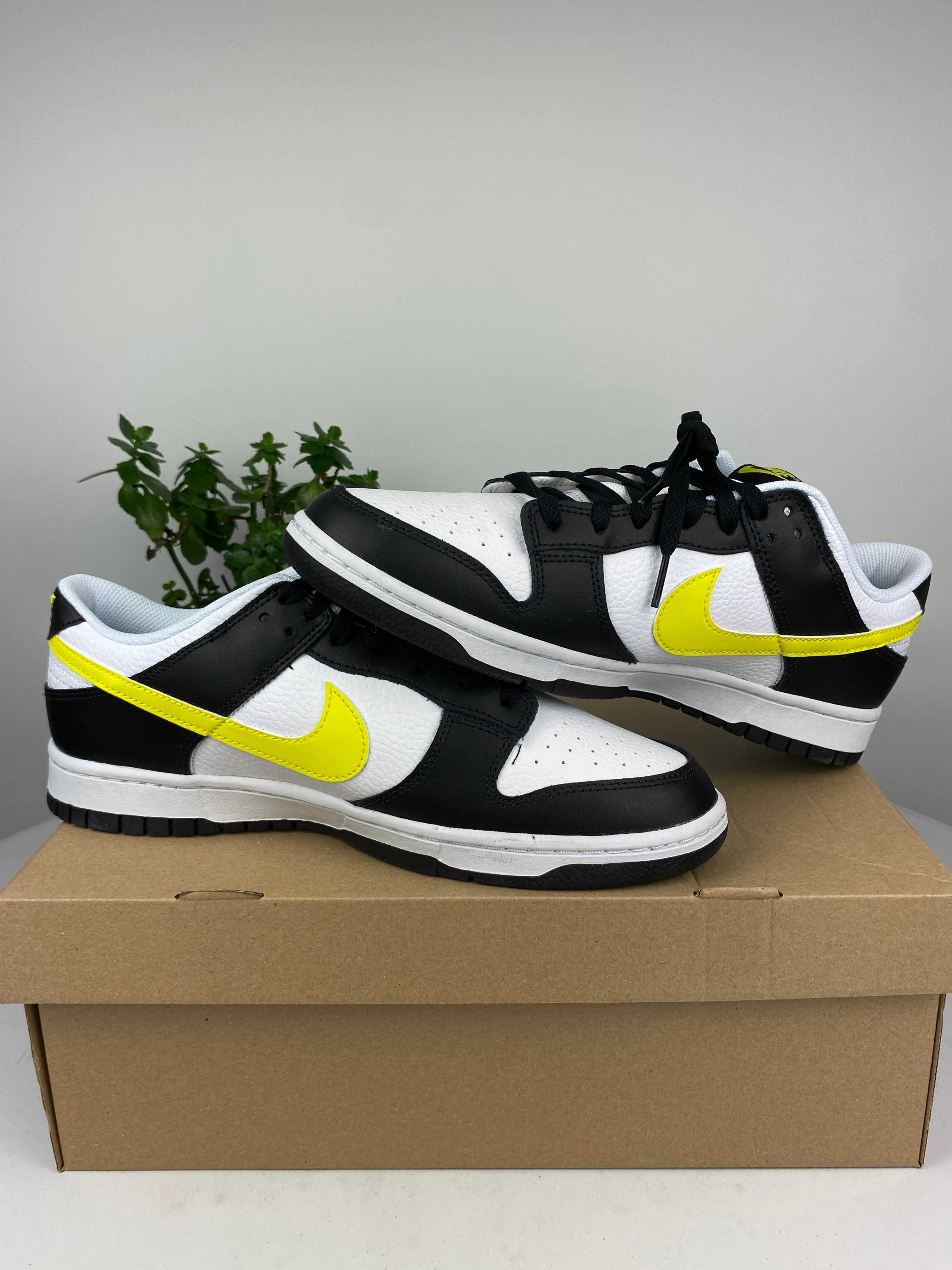 białe czarne żółte buty nike dunk low niskie r. 44,5 n154a