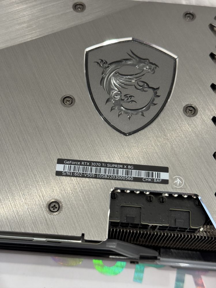 MSI Suprim X RTX 3070 Ti OC 8GB w idealnym stanie!