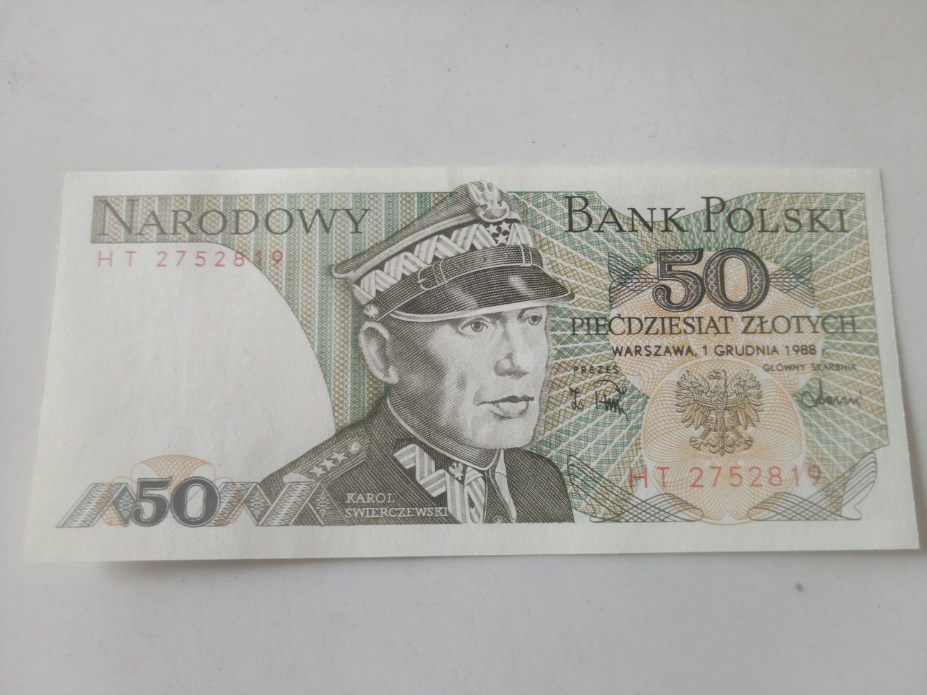 Banknot banknoty PRL 50 ziko