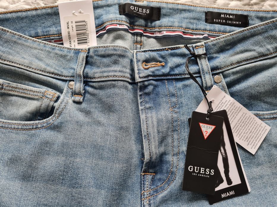 Jeansy GUESS model Miami - super skinny. W33/L32- Nowe!!
