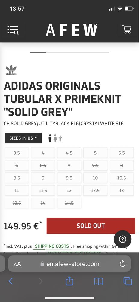 Кросівки Adidas TUBULAR X PRIMEKNIT "SOLID GREY" розмір 42