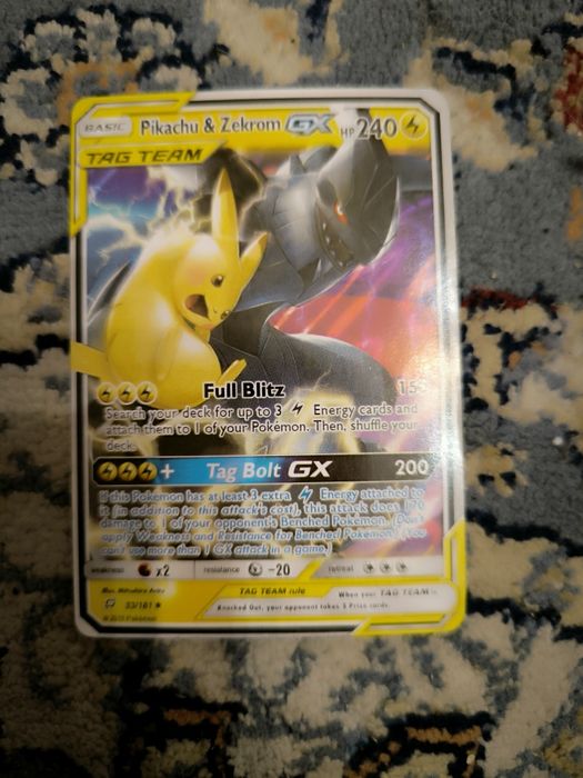 Karta pokemon Pikachu&Zekrom