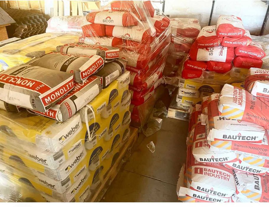 Posypka utwardzająca do betonu włókna,siatki zbrojeniowe,impregnaty