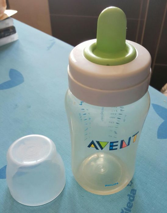 DUŻY Zestaw dla niemowlaka, butelka Avent 330 ml+butelka MałaNocnik GR
